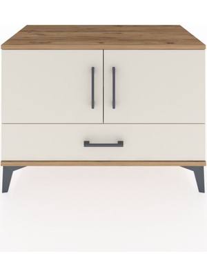 Hyperion Şifonyer 2 Raflı Tek Çekmeceli 2 Kapaklı 88X44X64 Çam-Aytaşı