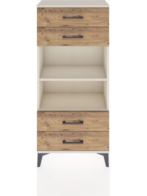Hyperion Dolap 2 Raflı 4 Çekmeceli 60X44X134 Aytaşı-Çam