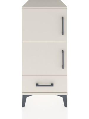 Kronos Komodin 4 Raflı Tek Çekmeceli Tek Kapaklı 44X59X96 Aytaşı-Aytaşı