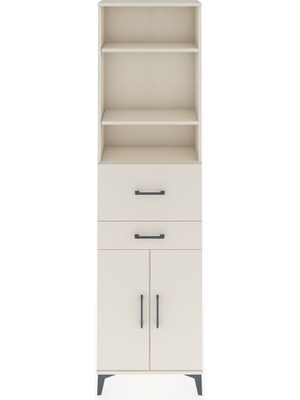 Arges Dolap 4 Raflı 2 Çekmeceli 2 Kapaklı 60X30X221 Aytaşı-Aytaşı