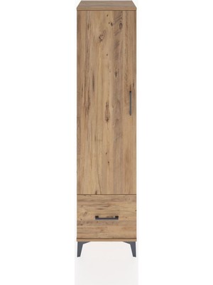 Hyperion Dolap 4 Raflı Tek Çekmeceli Tek Kapaklı 44X44X182 Çam-Çam