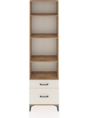 Arges Dolap 4 Raflı 2 Çekmeceli 60X30X221 Çam-Aytaşı