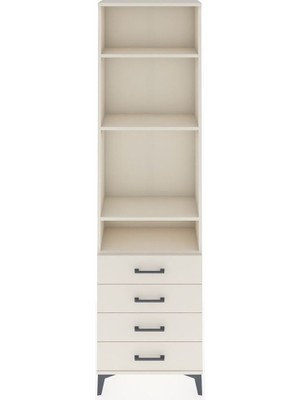 Arges Dolap 4 Raflı 4 Çekmeceli 60X30X221 Aytaşı-Aytaşı