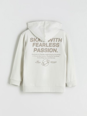 Lc Waikiki Yeni Sezon Kapüşonlu Baskılı Erkek Çocuk Fermuarlı Sweatshirt