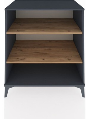 Kronos Şifonyer 2 Raflı 88X59X96 Antrasit-Çam