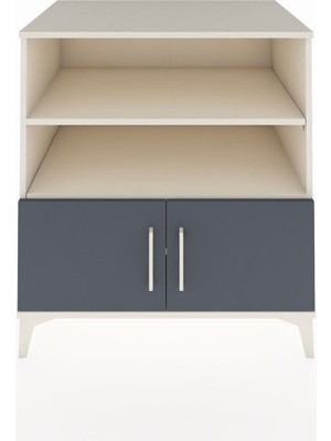 Kronos Şifonyer 3 Raflı 2 Kapaklı 88X59X96 Aytaşı-Antrasit