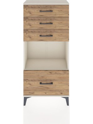 Hyperion Dolap Tek Raflı 4 Çekmeceli 60X44X134 Aytaşı-Çam