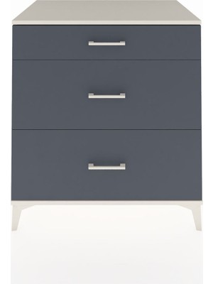 Kronos Şifonyer 3 Çekmeceli 88X59X96 Aytaşı-Antrasit