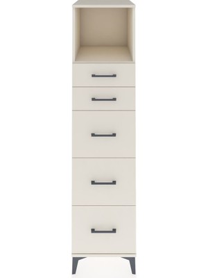 Kronos Dolap Tek Raflı 5 Çekmeceli 44X59X182 Aytaşı-Aytaşı