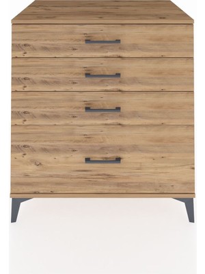 Kronos Şifonyer 4 Çekmeceli 88X59X96 Çam-Çam