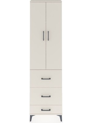Arges Dolap 3 Raflı 3 Çekmeceli 2 Kapaklı 60X30X221 Aytaşı-Aytaşı