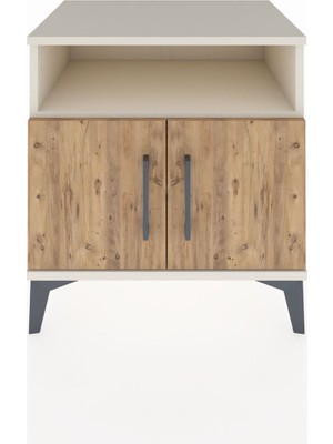 Hyperion Komodin 2 Raflı 2 Kapaklı 60X44X64 Aytaşı-Çam