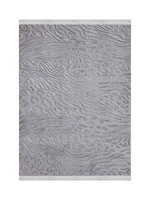Aren Halı Cavuzzi Modern Gri Loop ve Polyester Kaydırmaz Taban Makine Halısı