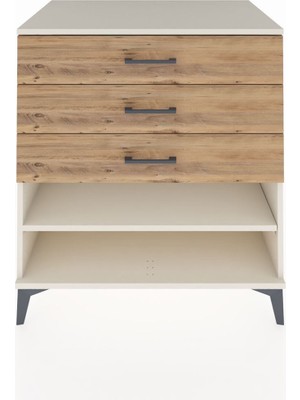 Kronos Şifonyer Tek Raflı 3 Çekmeceli 88X59X96 Aytaşı-Çam