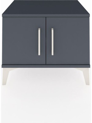 Hyperion Komodin Tek Raflı 2 Kapaklı 60X44X48 Antrasit-Antrasit