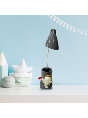 Renkli Şarjlı Çok Fonksiyonlu Masa Lambası ve Kalemlik Seti