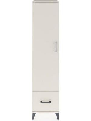 Hyperion Dolap 3 Raflı Tek Çekmeceli Tek Askılı 44X44X195 Aytaşı-Aytaşı