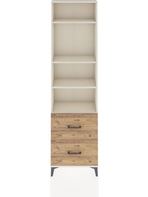 Arges Dolap 4 Raflı 2 Çekmeceli 60X30X221 Aytaşı-Çam