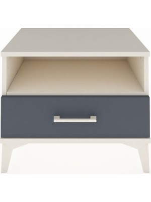 Hyperion Komodin Tek Raflı Tek Çekmeceli 60X44X48 Aytaşı-Antrasit