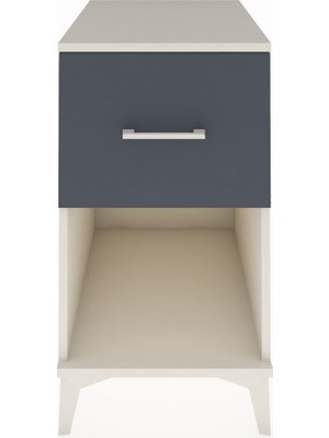 Kronos Komodin Tek Çekmeceli 44X59X80 Aytaşı-Antrasit