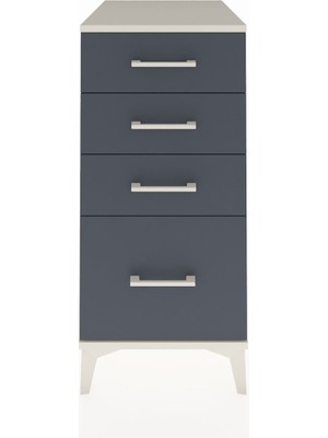 Kronos Komodin 4 Çekmeceli 44X59X96 Aytaşı-Antrasit