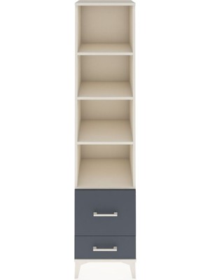 Hyperion Dolap 4 Raflı 2 Çekmeceli 44X44X195 Aytaşı-Antrasit