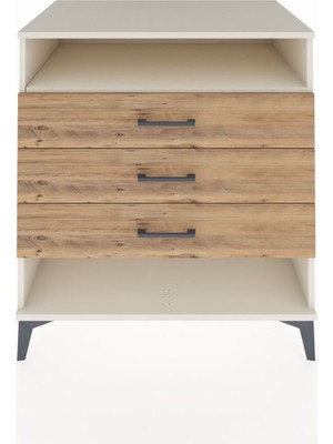 Kronos Şifonyer Tek Raflı 3 Çekmeceli 88X59X96 Aytaşı-Çam