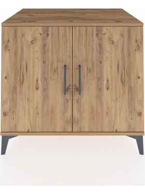Kronos Şifonyer Tek Raflı 2 Kapaklı 88X59X80 Çam-Çam