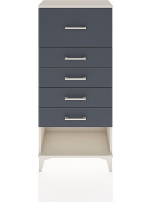 Hyperion Dolap 5 Çekmeceli 60X44X134 Aytaşı-Antrasit