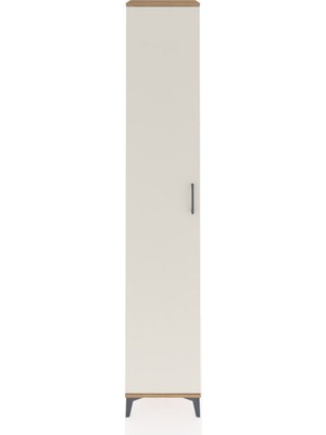 Hyperion Dolap 3 Raflı Tek Kapaklı Tek Askılı 44X44X243 Çam-Aytaşı