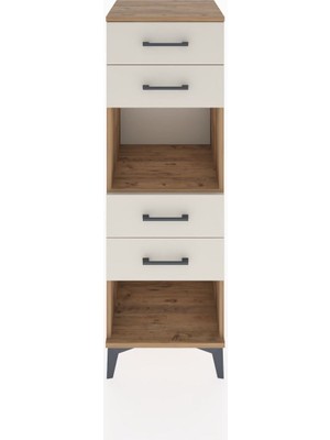 Hyperion Dolap Tek Raflı 4 Çekmeceli 44X44X134 Çam-Aytaşı