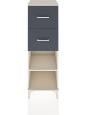 Hyperion Dolap Tek Raflı 2 Çekmeceli 44X44X134 Aytaşı-Antrasit