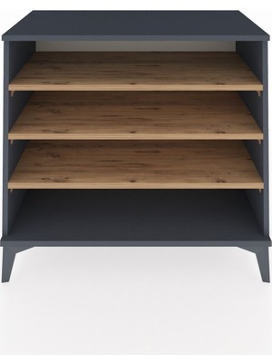 Hyperion Şifonyer 3 Raflı 88X44X80 Antrasit-Çam