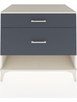 Kronos Şifonyer 2 Çekmeceli 88X59X80 Aytaşı-Antrasit