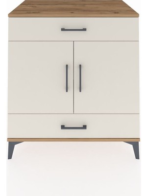 Kronos Şifonyer 2 Raflı 2 Çekmeceli 2 Kapaklı 88X59X96 Çam-Aytaşı