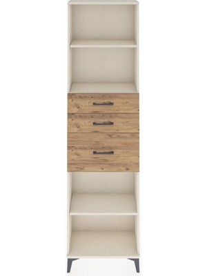 Arges Dolap 3 Raflı 3 Çekmeceli 60X30X221 Aytaşı-Çam