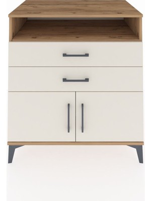 Kronos Şifonyer 2 Raflı 2 Çekmeceli 2 Kapaklı 88X59X96 Çam-Aytaşı