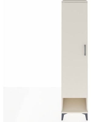 Hyperion Dolap 4 Raflı Tek Kapaklı 44X44X195 Aytaşı-Aytaşı