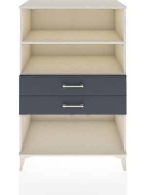 Hyperion Dolap 2 Raflı 2 Çekmeceli 88X44X134 Aytaşı-Antrasit