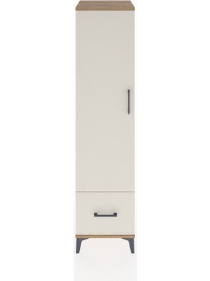 Hyperion Dolap 4 Raflı Tek Çekmeceli Tek Kapaklı 44X44X182 Çam-Aytaşı