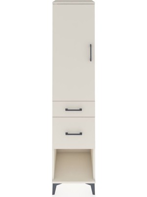 Hyperion Dolap Tek Raflı 2 Çekmeceli Tek Askılı 44X44X195 Aytaşı-Aytaşı
