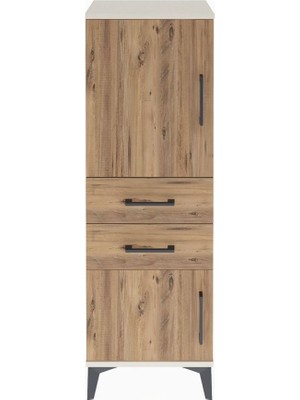 Arges Dolap 2 Raflı 2 Çekmeceli 2 Kapaklı 44X30X134 Aytaşı-Çam