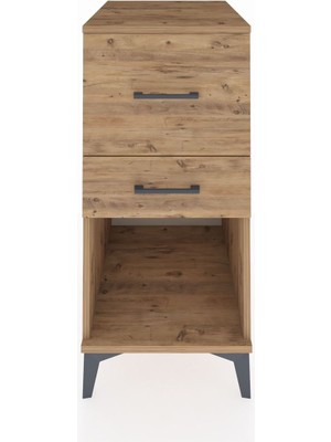 Kronos Komodin 2 Çekmeceli 44X59X96 Çam-Çam