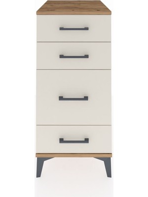 Kronos Komodin 4 Çekmeceli 44X59X96 Çam-Aytaşı