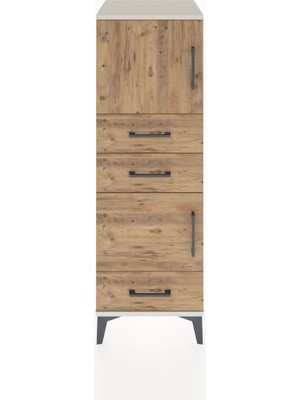 Hyperion Dolap 2 Raflı 3 Çekmeceli 2 Kapaklı 44X44X134 Aytaşı-Çam