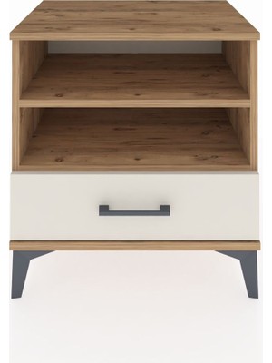 Hyperion Komodin 2 Raflı Tek Çekmeceli 60X44X64 Çam-Aytaşı