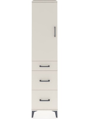 Hyperion Dolap Tek Raflı 3 Çekmeceli Tek Askılı 44X44X195 Aytaşı-Aytaşı