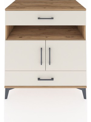 Kronos Şifonyer 2 Raflı 2 Çekmeceli 2 Kapaklı 88X59X96 Çam-Aytaşı
