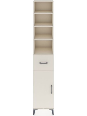 Hyperion Dolap 5 Raflı Tek Çekmeceli Tek Kapaklı 44X44X243 Aytaşı-Aytaşı
