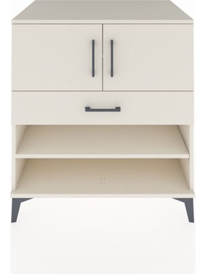 Kronos Şifonyer 3 Raflı Tek Çekmeceli 2 Kapaklı 88X59X96 Aytaşı-Aytaşı